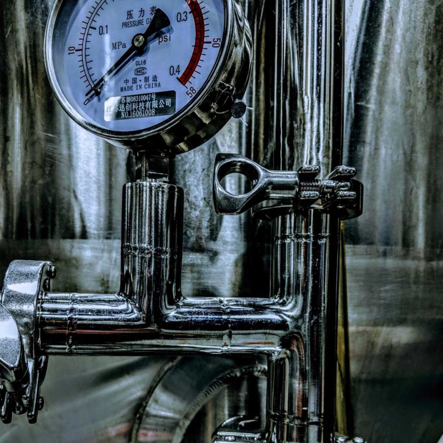 a pressure sensor on brewing equipment
