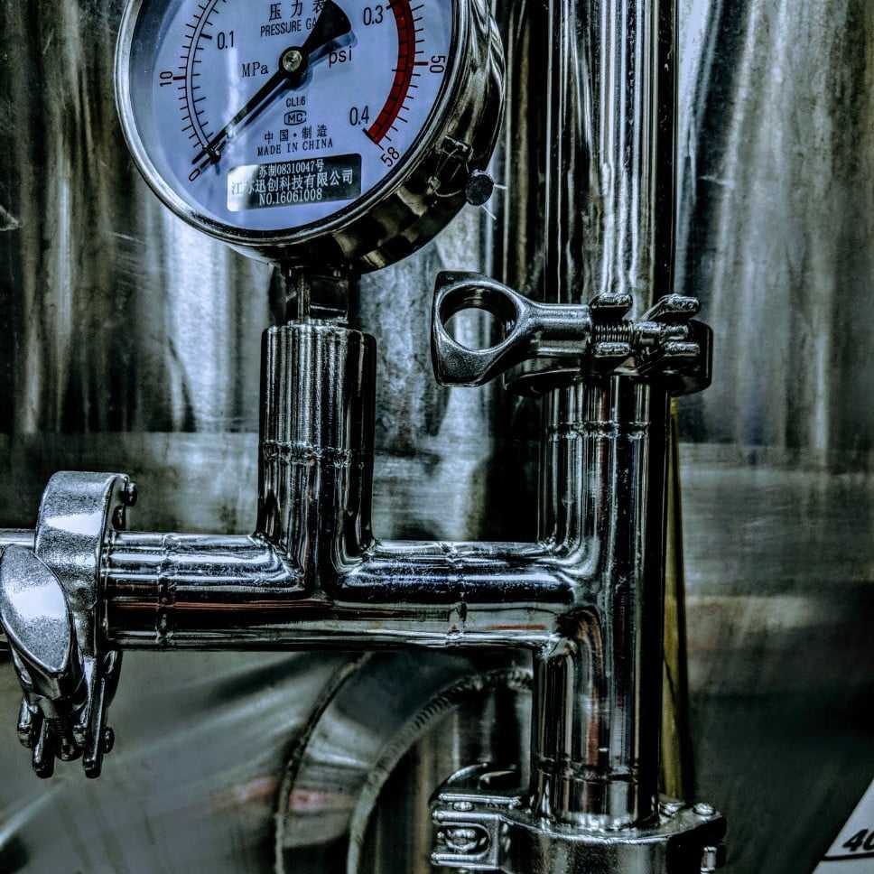 a pressure sensor on brewing equipment